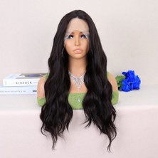 Nerm Koyu Kahverengi Su Dalgalı Yoğun Tül Peruk