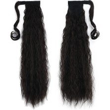 Nerm Bağlamalı Kabarık Dalgalı At Kuyruğu / Kahverengi