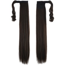 Nerm Bağlamalı Düz At Kuyruğu / Açık Kahve