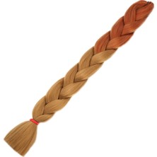 Nerm Afrika Örgüsü ve Rasta İçin Sentetik Ombreli Saç / Bakır / Karamel