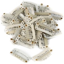 Nerm Çıt Çıt Klipsi Küçük / 10 Adet / Beyaz