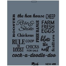 Rich New Seri N-499 Stencil 35X25 cm