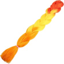 Nerm Afrika Örgüsü ve Rasta İçin Sentetik Ombreli Saç / Tcu / Sarı / Hardal Sarısı