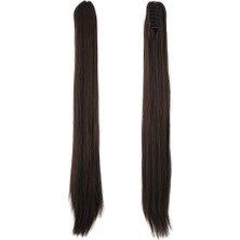 Nerm Tokalı Düz At Kuyruğu / Açık Kahve