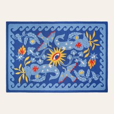 Zsa Zsa Zsu Laxıa Polyester Halı 160X230 cm Mavi