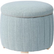IKEA Aterlöga Puf Saklama Gözlü Açık Mavi Oturma ve Düzenleme Alanı Bir Arada