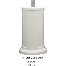 Tuana Ayak 10 cm Cıvatalı M10 Beyaz