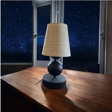 Beren Rattan Şapkalı Masa Lambası