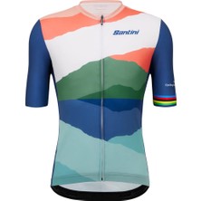 Santini Ucı World Championship Cloudscape Özel Seri Unisex Bisiklet Forması RE94075CCLOUD3WCG