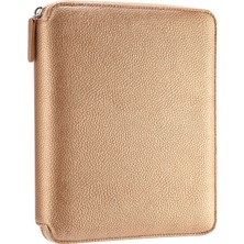 Victoria's Journals Buffalo Zipper Folder A5 Organizer Defter Sedefli Altın 123-0285
