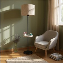 Retain Modern S,yah Ayaklı Silindir Şapkalı Lambader