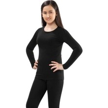 Bonbonetti Unisex Çocuk Uzun Kollu Atlet Termal Siyah 3