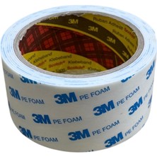 3m 9R110W Çift Taraflı Beyaz Köpük Bant  - 50 mm Genişlik - 2 Metre Uzunluk