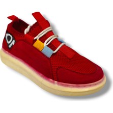 Nehir 3065-20 Fileli Spor Ayakkabı Kırmızı Beyaz