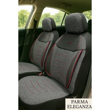 Volvo S80 1998–2016 Parma Eleganza Gri Kırmızı Koltuk Kılıfı