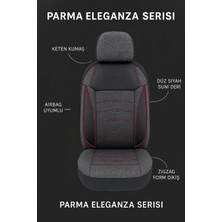 Volvo S80 1998–2016 Parma Eleganza Gri Kırmızı Koltuk Kılıfı