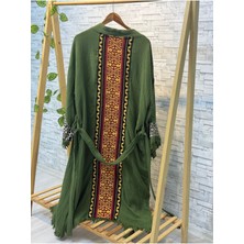 Sultan Müslin Kimono %100 Pamuklu Bornoz Kaftan Sabahlık