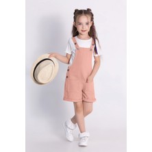 Kız Çocuk Gabardin Şortlu Tulum