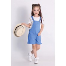 Kız Çocuk Gabardin Şortlu Tulum