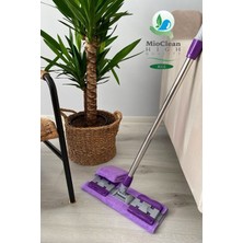 Yedek Bez Hediyeli Mikrofiber Mandallı Yer ve Duvar Temizlik Mop’u