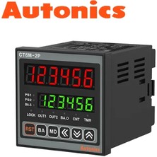 Autonics CT6M-2P4 ,72X72MM 110V..220VAC KONTAK-2A 6-Hane Sayıcı/zaman Röle