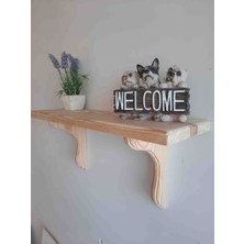Tekli Ahşap Duvar Rafı 40CM