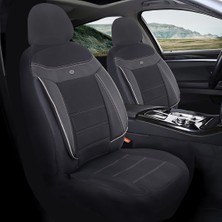 Hyundai Accent Araçlara Uyumlu Oto Koltuk Kılıfı Seti - Venüs Serisi Siyah/beyaz