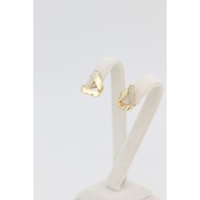 Stil Incisi/xupıng Jewelry Üçgen Zirkon Taşlı Küpe