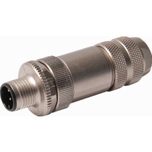 Zhong M12MG-D4K ,metal M12/4-PIN Düz Erkek Soket