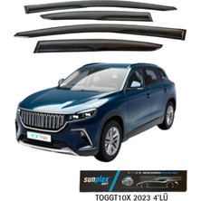 Togg T10X 2023 Sport Cam Rüzgarlığı Takım 4'lü Takım Rüzgar Kesici, Yağmur Önleyici