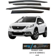 Peugeot 2008 (2019 ve Sonrası) Sport Cam Rüzgarlığı Takım 4'lü Takım Rüzgar Kesici, Yağmur Önleyici