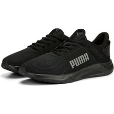 Puma Ftr Wave Erkek Spor Ayakkabı Siyah-Gri Tekstil Malzemeden Hafif ve Nefes Alabilir Yapı