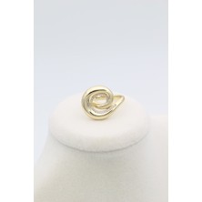 Stil Incisi/ Xupıng Jewelry /salyangoz Model Zirkon Taşlı Yüzük