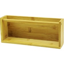 Ahşap Bambu  Duvar Rafı   Mıknatıslı Montaj   10.2 x 25CM - Y: 5--6cm (4915)