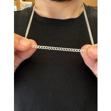 3,5 mm Gurmet Zincir Erkek Gümüş Kolye