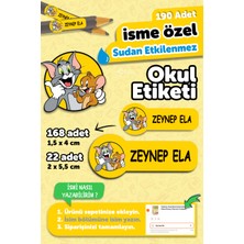 Okul Etiketi Kalem Defter Isimli Etiket Isim Yazılabilen Tom And Jerry - 190 Adet Özel Yeni Tasarım