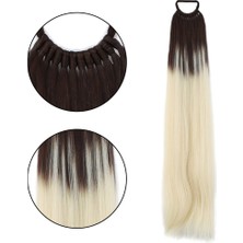 Colezium Lastik Tokalı At Kuyruğu Düz - Kumral - Platin Ombre