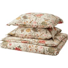 IKEA Nässelklocka Nevresim Seti Çift Kişilik 240 x 220 - 50 x 60 cm Açık Gri Bej Pamuklu