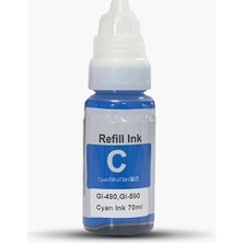 Prıntpen Canon GI-490C,GI-590C Cyan Mürekkep 70ML./SISE