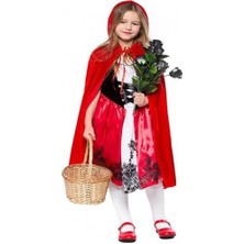 Kırmızı Başlıklı Kız Şapkalı Pelerin 90 cm