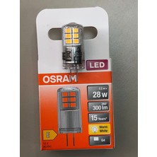Osram 3 Adet G4 LED Lamba 12V 2,2W=300 Lümen 2700 Kelvin Sarı 15,000 Saat 14MMX36MM
