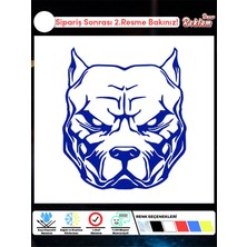 Pitbull Yüzü Sticker – Güçlü ve Agresif Araç Etiketi (15X22 Cm)
