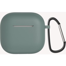 Airpods 4 Uyumlu Mbfx Standart Silikon Kılıf-Koyu Yeşil