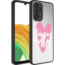 Galaxy A52 Kılıf Aynalı Desenli Kamera Korumalı Parlak Mbfx Mirror Kapak-Süper Anne