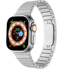 Watch Ultra 49MM Kordon Uyumlu Krd-35 Metal Strap Kayış Mbfx - Gri