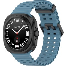 Galaxy Watch Ultra 47MM Mbfx KRD-118 Tırtıklı Tasarım Silikon Kordon-Lacivert