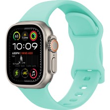 Watch Ultra 49MM Uyumlu Mbfx KRD-131 Silikon Kordon Strap Kayış-Açık Yeşil