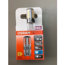 Osram 3 Adet G9 LED Lamba 220V 2,6W=30W=320 Lümen 4000 Kelvin Günışığı 15,000 Saat 14MMX43MM