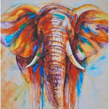 5d Elmas Taş Işleme Kiti 30X30 cm Yağlı Boya Fil Desen