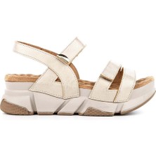 muya olimba anatomik taban  kadın sandalet bej